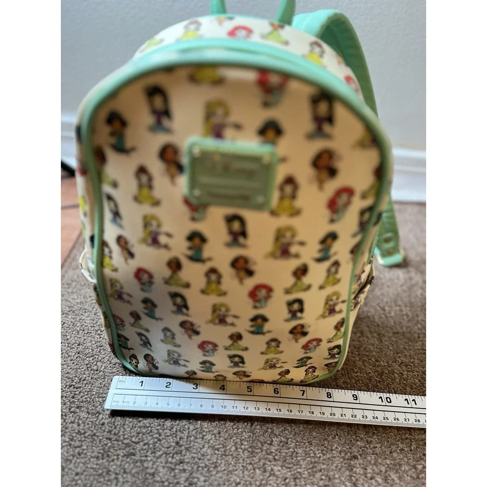 Loungefly Disney Princess Chibi Mini Backpack Cream Mint Green Good - Picture 9 of 12